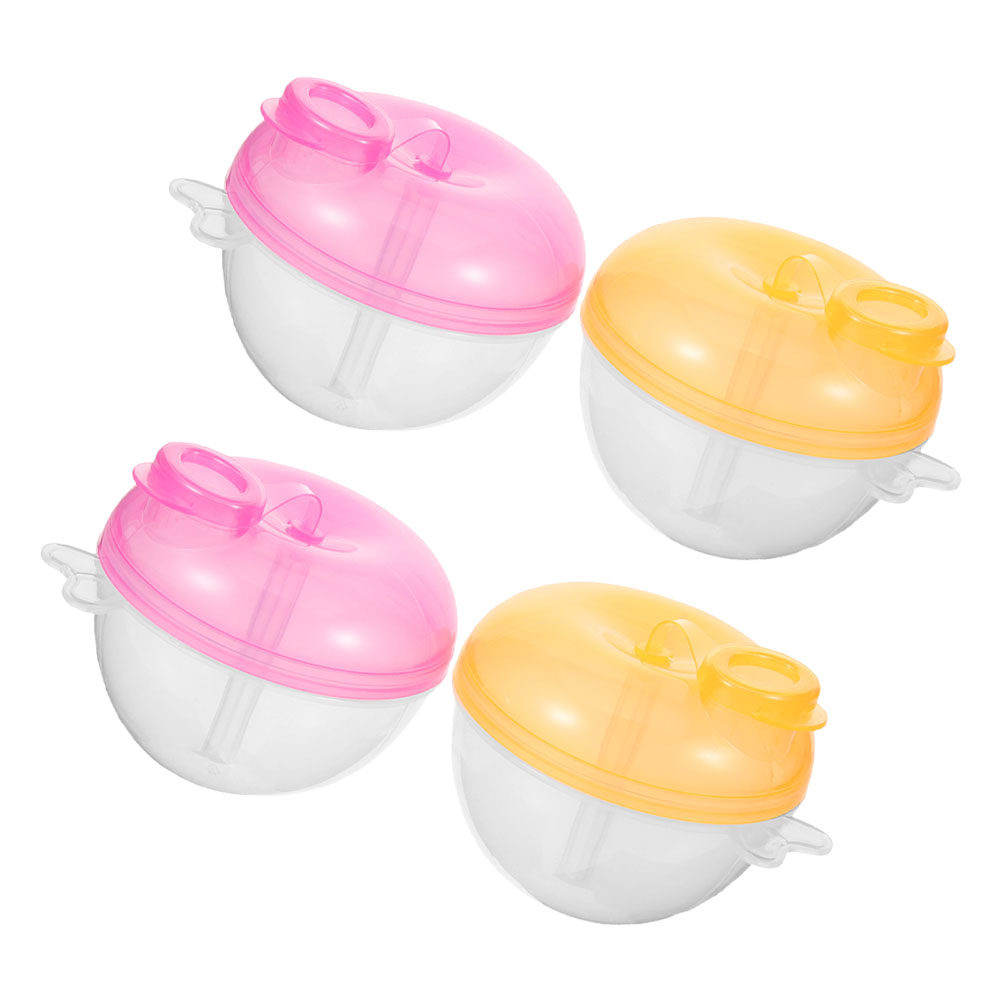 Snack Container Travel - 4Pcs Portable Milk Powder Dispenser 3-Compartment