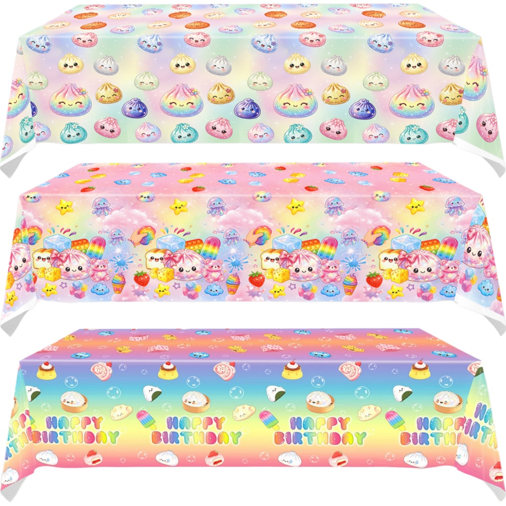Baby Food Ideas - 137x274cm Disposable Squishy Dumpling Tablecloth Birthday