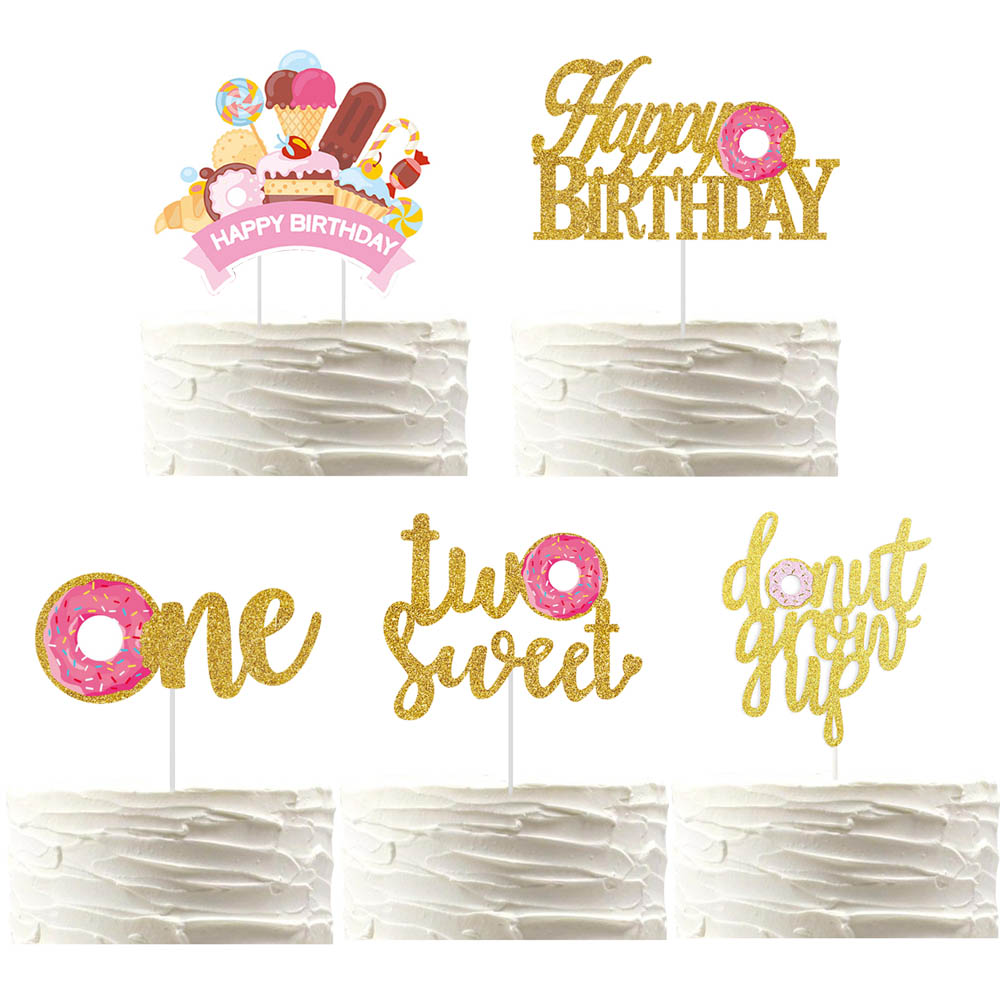 Donut Cake Decoration Happy Bi - Baby Food Year Old recension och pris