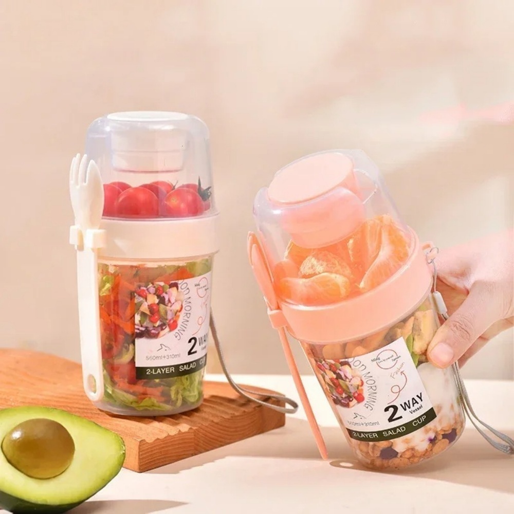 Portable Salad Cup Breakfast C - Snack Container Travel recension och pris