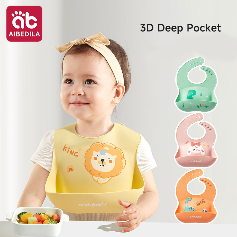 AIBEDILA Baby Silicone Bib Wat - Baby Food Year Old recension och pris