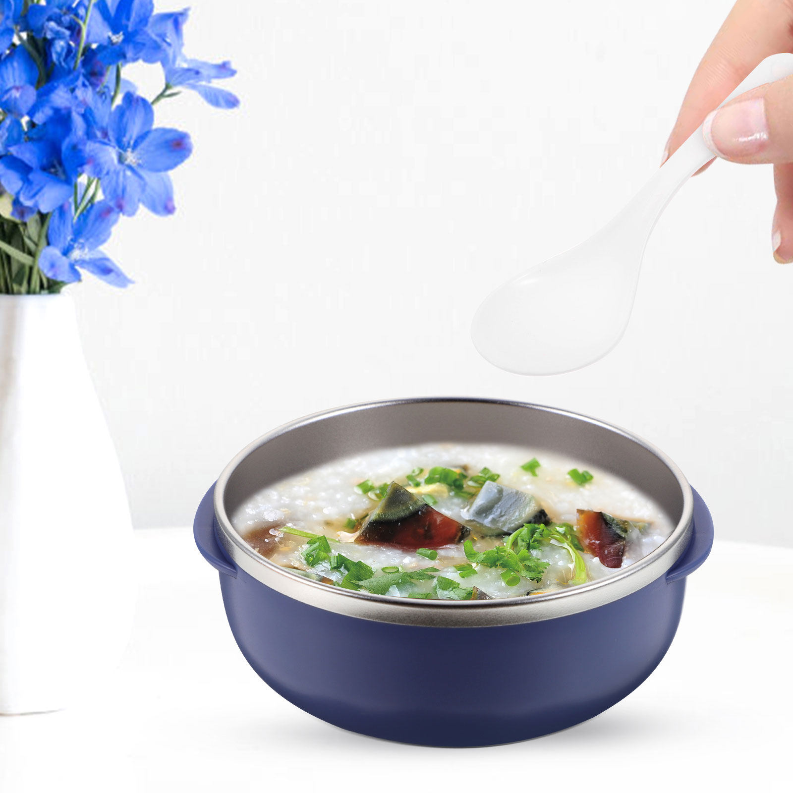 1Set Stainless Steel Baby Bowl - Baby Food Scissors recension och pris